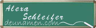 Alexa Schleifer Visitenkarte